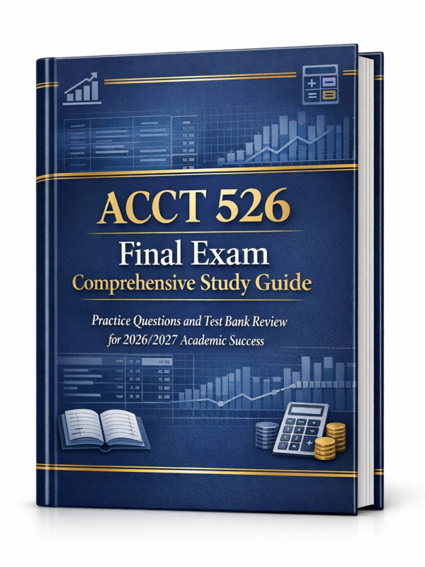 ACCT 526 Final Exam ACCT 526 Final Exam