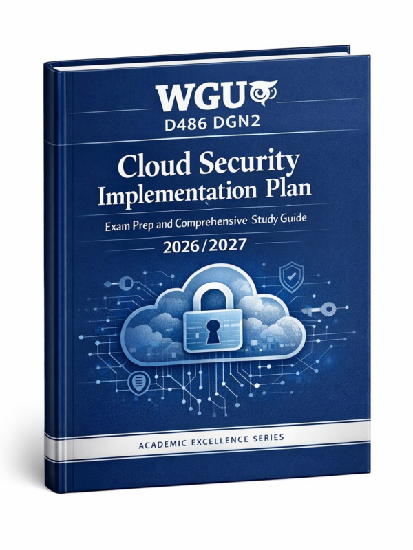 WGU D486 DGN2 Cloud Security Implementation Plan WGU D486 DGN2 Cloud Security Implementation Plan