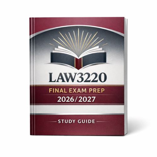 LAW3220 Final Exam 2026/2027