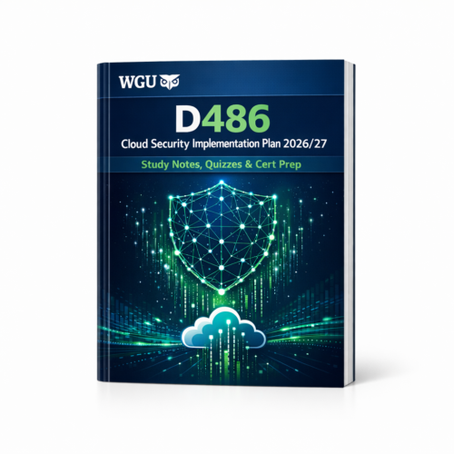 WGU D486 Cloud Security Implementation Plan 2026/2027