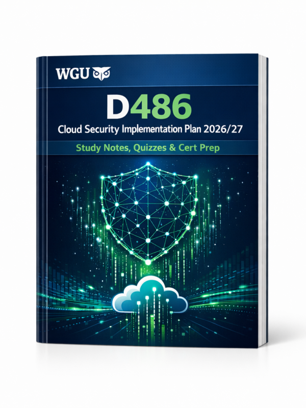 WGU D486 Cloud Security Implementation Plan 2026/2027