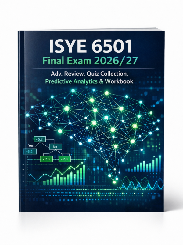 ISYE 6501 Final Exam 2026/2027 ISYE 6501 Final Exam 2026/2027