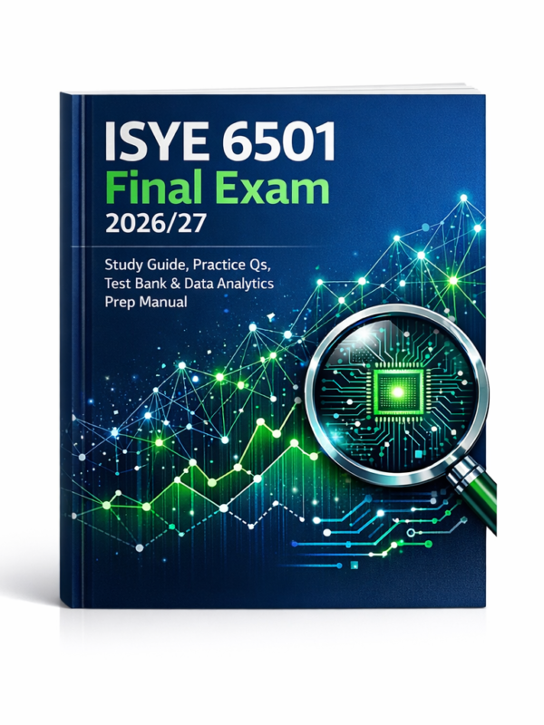 ISYE 6501 Final Exam 2026/2027 ISYE 6501 Final Exam 2026/2027