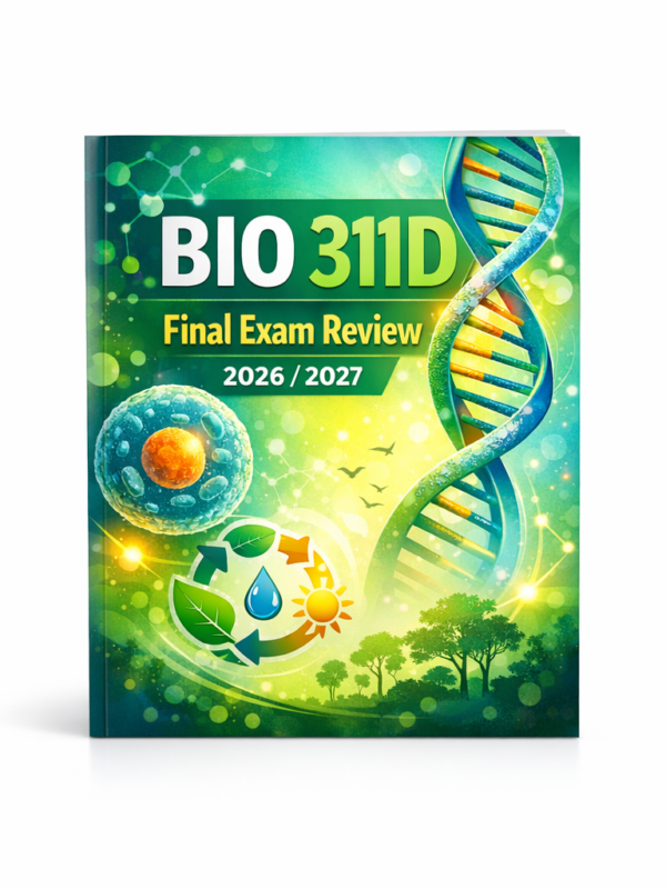 BIO 311D Final Exam 2026/2027