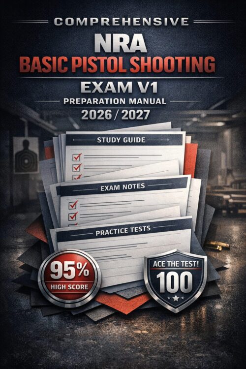 A sleek exam-pr Comprehensive NRA Basic Pistol Shooting Exam V1 Prep Manual | Quizzes & Review