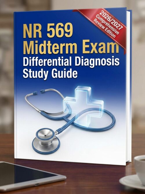 A sleek, highly NR 569 Midterm Exam Study Guide 2026/2027 | Acute Care Differential Diagnosis Review