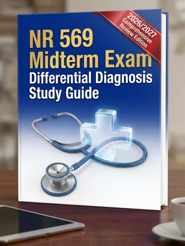 A sleek, highly NR 569 Midterm Exam Study Guide 2026/2027 | Acute Care Differential Diagnosis Review