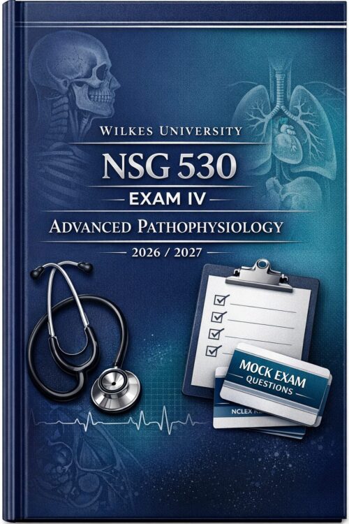 Wilkes University NSG 530 Exam IV Advanced Pathophysiology 2026/2027 | Comprehensive Practice Test Bank and Study Notes
