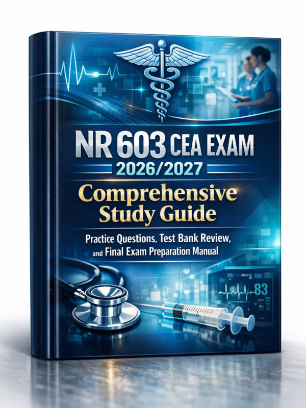 NR 603 CEA Exam 2026/2027 Comprehensive Study Guide