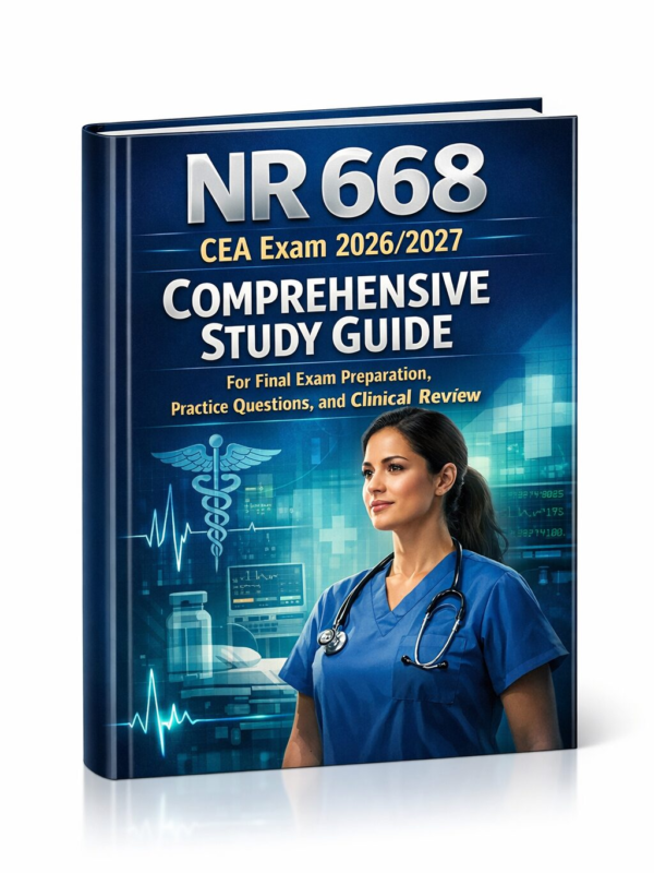 NR 668 CEA Exam 2026/2027 Comprehensive Study Guide