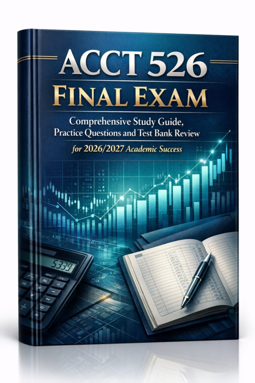 ACCT 526 Final Exam