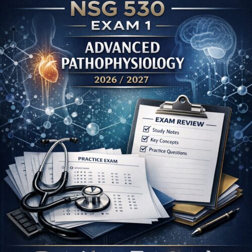 Wilkes University NSG 530 Exam 1 Advanced Pathophysiology 2026/2027 | Intensive Study Guide