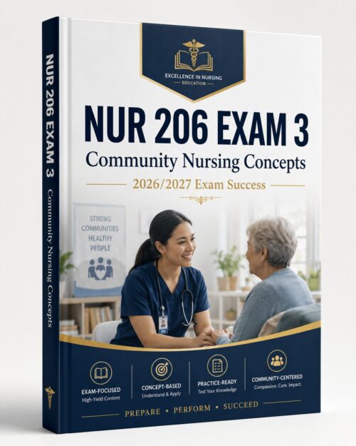 ChatGPT Image Jun 30, 2026, 08_36_15 AM NUR 206 Exam 3 Community Nursing Concepts Study Guide 2026/2027 Success Pack