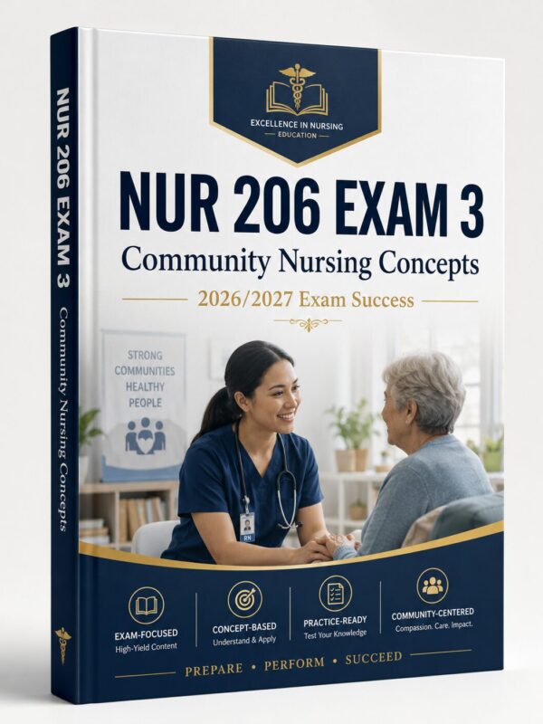 ChatGPT Image Jun 30, 2026, 08_36_15 AM NUR 206 Exam 3 Community Nursing Concepts Study Guide 2026/2027 Success Pack