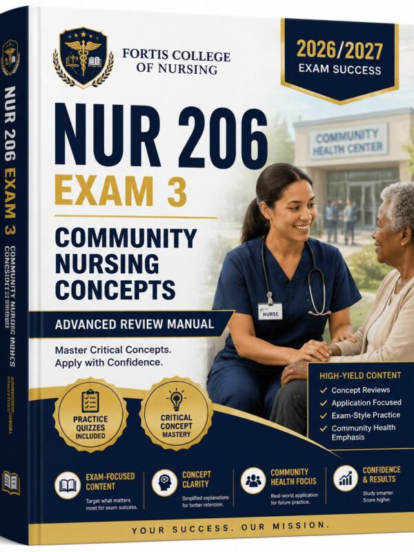ChatGPT Image Jun 30, 2026, 08_45_54 AM NUR 206 Exam 3 Community Nursing Concepts Advanced Review Manual 2026/2027 Practice Quizzes Guide