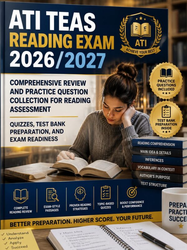 ChatGPT Image Jun 30, 2026, 12_01_56 PM ATI TEAS Reading Exam 2026/2027 Comprehensive Review Guide with Practice Questions, Quizzes & Test Bank Preparation