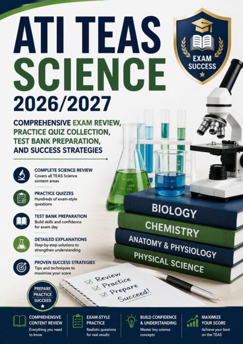 ChatGPT Image Jun 30, 2026, 12_05_50 PM ATI TEAS Science 2026/2027 Comprehensive Exam Review with Practice Quizzes, Test Bank Preparation & Success Strategies
