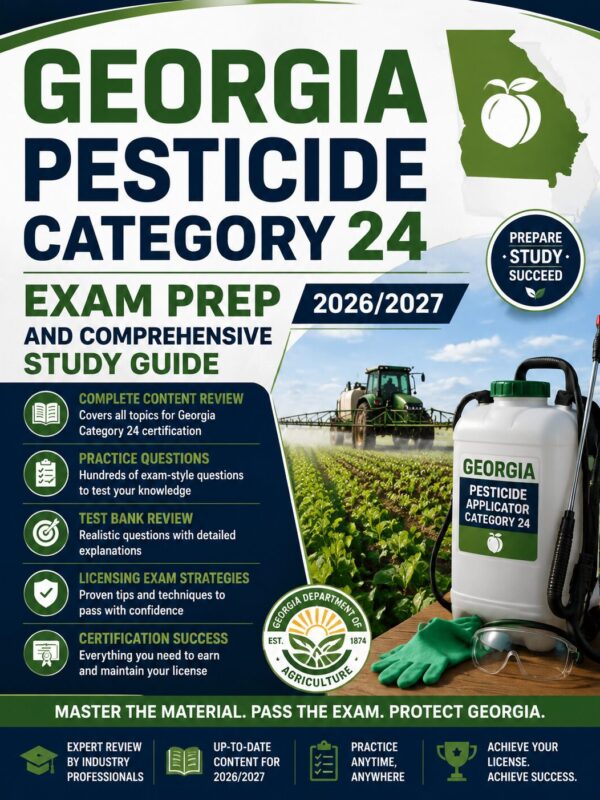 Georgia Pesticide Category 24 Exam Prep and Comprehensive Study Guide 2026/2027 with Practice Questions, Test Bank Review & Certification Success Strategies