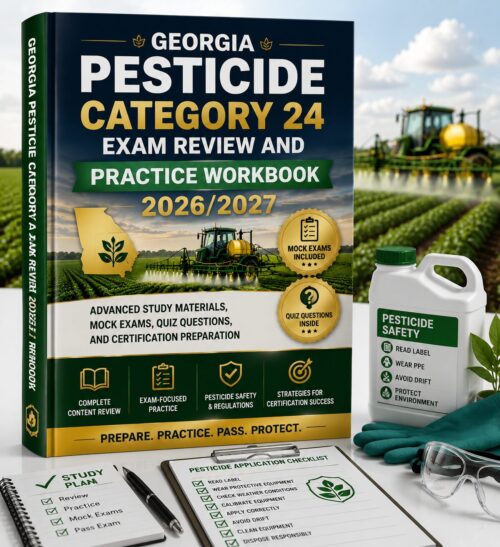 Georgia Pesticide Category 24 Exam Review and Practice Workbook 2026/2027 with Mock Exams, Quiz Questions & Certification Preparation Guide