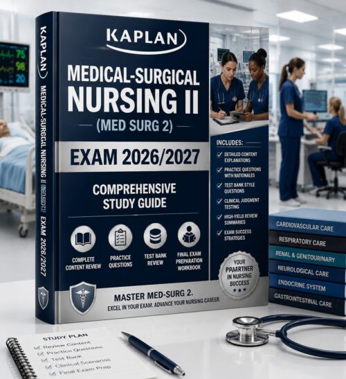 Kaplan Medical-Surgical Nursing II (Med Surg 2) Exam 2026/2027 Comprehensive Study Guide with Practice Questions, Test Bank Review & Final Exam Workbook
