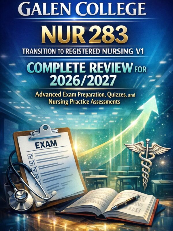 Galen College NUR 283 Transition to Registered Nursing V1 Complete Review for 2026/2027