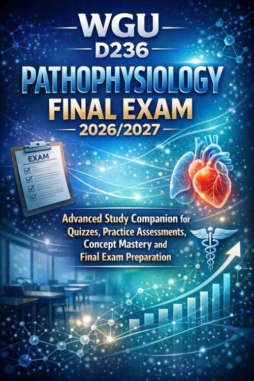 WGU D236 Pathophysiology Final Exam 2026/2027 Advanced Study Companion with Quizzes & Practice Assessments