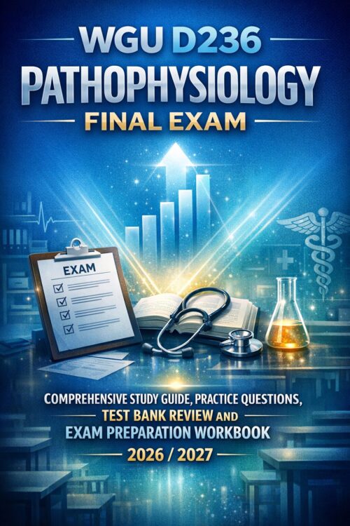 WGU D236 Pathophysiology Final Exam Comprehensive Study Guide with Practice Questions & Test Bank Review 2026/202