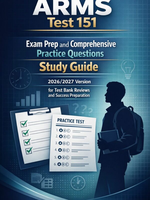 Create a polish ARMS Test 151 Exam Prep and Comprehensive Practice Questions Study Guide 2026/2027 Version for Test Bank Reviews and Success Preparation