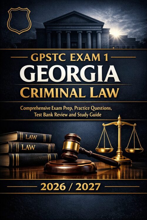 GPSTC Exam 1 Georgia Criminal Law Exam Prep, Practice Questions, Test Bank Review