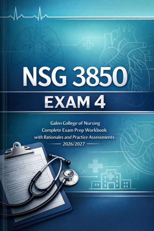 Create a premiu (12) NSG 3850 Exam 4 Galen College of Nursing Complete Exam Prep Workbook 2026/2027 | Rationales & Practice Assessments
