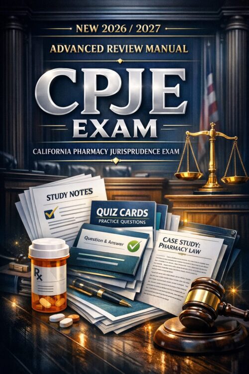 CPJE Exam California Pharmacy Jurisprudence Exam New 2026/2027 Advanced Review Manual | Practice Quizzes & Case Studies