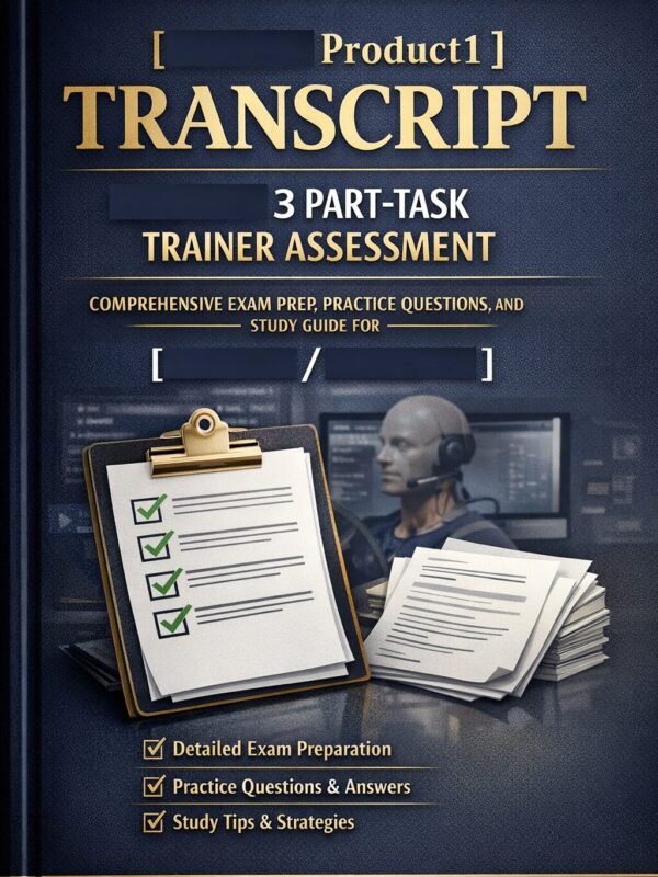 Holden Simucase Transcript GFTA 3 Part-Task Trainer Assessment Review Workbook, Practice Questions, Study Guide