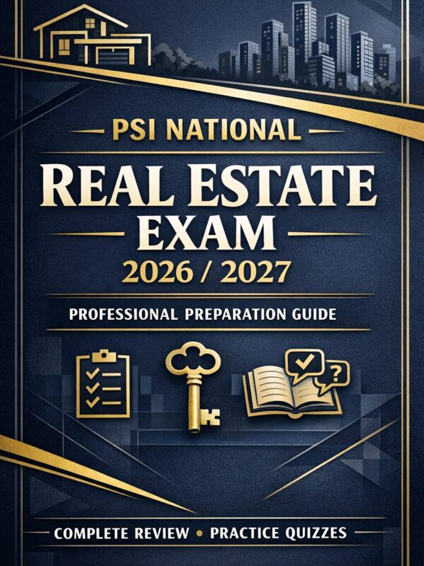 Create a premiu (30) PSI National Real Estate Exam 2026/2027 Professional Preparation Guide, Practice Assessments, Review Quizzes
