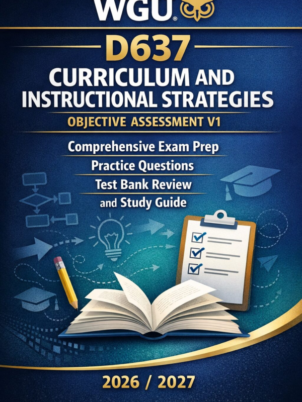 Create a premiu (34) WGU D637 Curriculum and Instructional Strategies OA V1 Comprehensive Study Guide 2026/2027