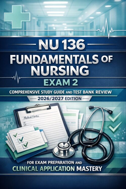 Create a premiu (44) NU 136 Fundamentals of Nursing Exam 2 Comprehensive Study Guide and Test Bank Review 2026/2027