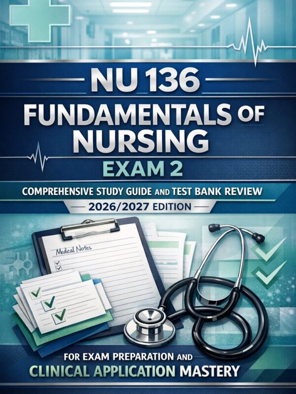 Create a premiu (44) NU 136 Fundamentals of Nursing Exam 2 Comprehensive Study Guide and Test Bank Review 2026/2027