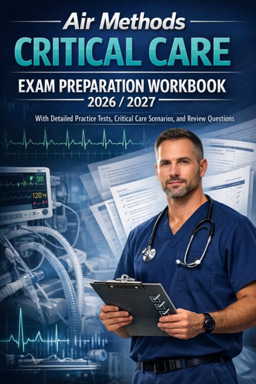 Create a premiu (56) Air Methods Critical Care Exam Preparation Workbook 2026/2027 with Detailed Practice Tests, Critical Care Scenarios, and Review Questions