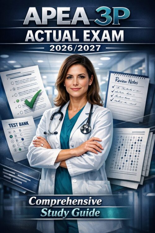 Create a premiu (6) APEA 3P Actual Exam 2026/2027 Comprehensive Study Guide | Practice Questions & Test Bank