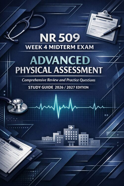 NR 509 Week 4 Midterm Exam Advanced Physical Assessment Comprehensive Review and Practice Questions Study Guide 2026/2027