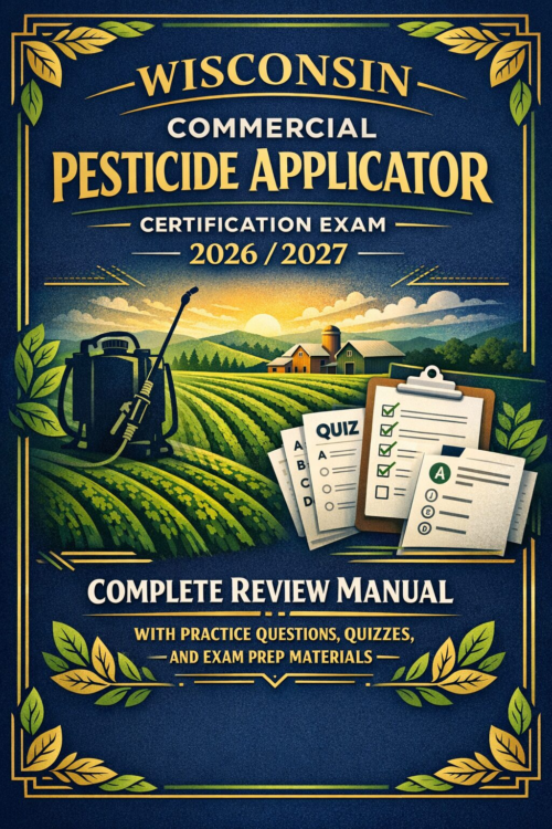 Wisconsin Commercial Pesticide Applicator Certification Exam 2026/2027 Complete Review Manual with Practice Questions, Quizzes, and Exam Prep Materials