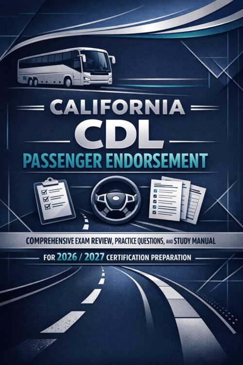 California CDL Passenger Endorsement Comprehensive Exam Review, Practice Questions, and Study Manual for 2026/2027 Certification Preparation
