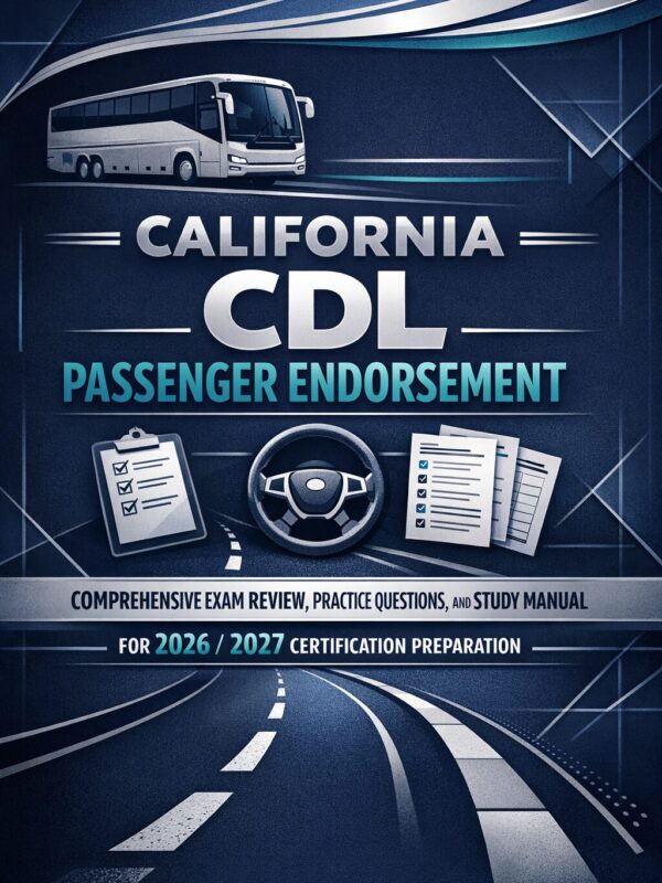 Create a premiu (70) California CDL Passenger Endorsement Comprehensive Exam Review, Practice Questions, and Study Manual for 2026/2027 Certification Preparation