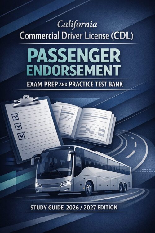 California CDL Passenger Endorsement Exam Prep and Practice Test Bank Study Guide 2026/2027