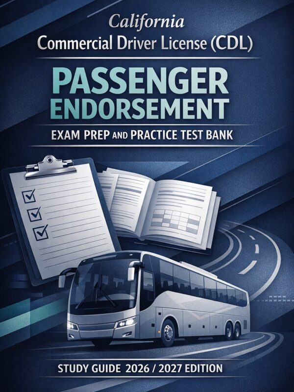 Create a premiu (71) California CDL Passenger Endorsement Exam Prep and Practice Test Bank Study Guide 2026/2027