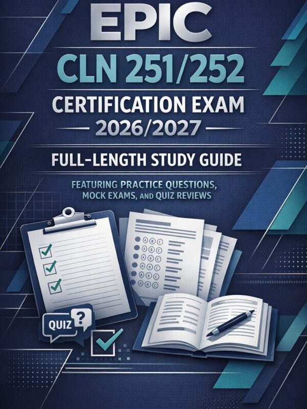 Create a premiu (75) EPIC CLN 251/252 Certification Exam Full-Length Study Guide with Practice Questions 2026/2027