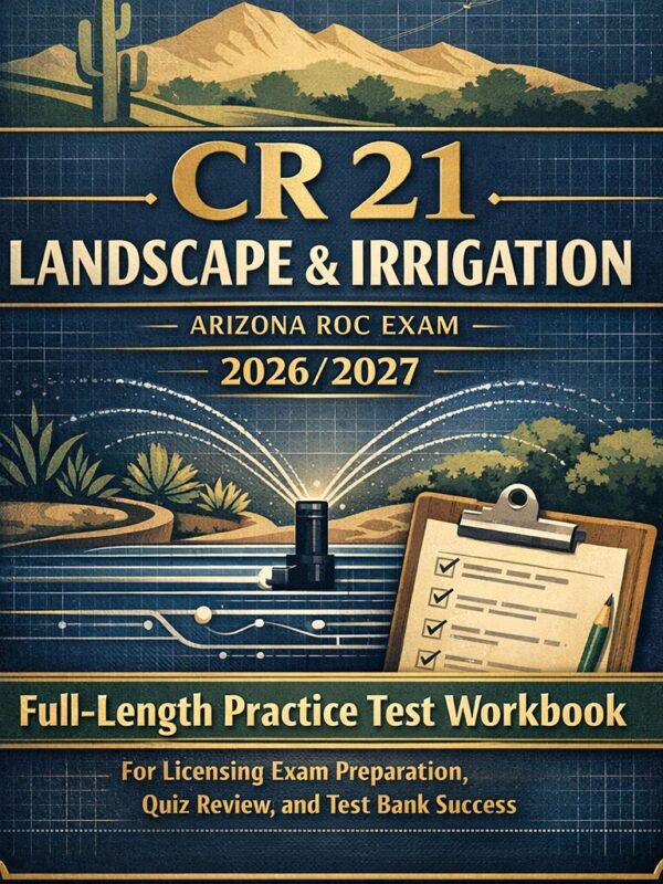 Create a profes (10) CR 21 Landscape & Irrigation Arizona ROC Exam 2026/2027 | Full-Length Practice Test Workbook