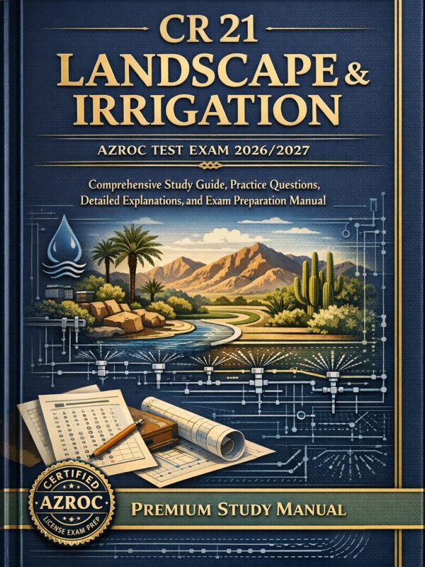 Create a profes (13) CR 21 Landscape & Irrigation AZROC Test Exam 2026/2027 | Comprehensive Study Guide and Exam Preparation Manual