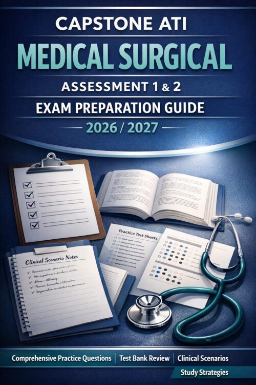 Create a profes (21) Capstone ATI Medical Surgical Assessment 1 & 2 Exam Preparation Guide 2026/2027: Comprehensive Practice Questions, Test Bank Review, Clinical Scenarios, and Study Strategies