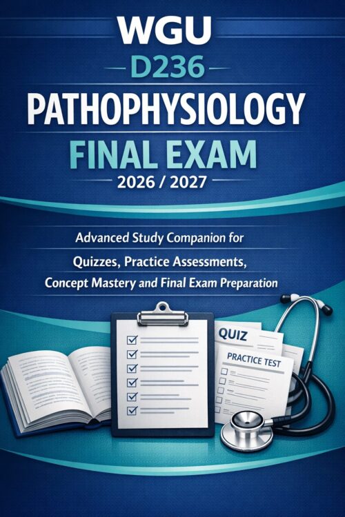 WGU D236 Pathophysiology Final Exam 2026/2027 Advanced Study Companion with Quizzes & Practice Assessments