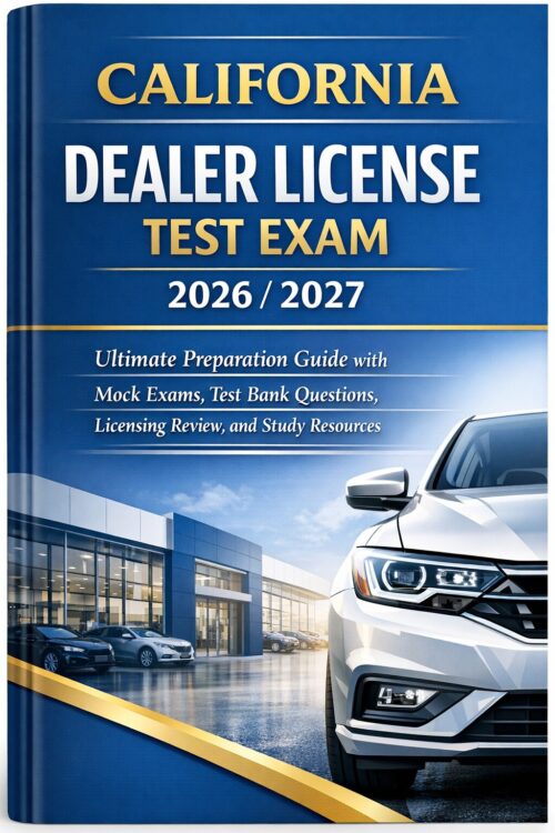Create a profes (37) California Dealer License Exam Prep Guide 2026/2027 | Mock Exams & Test Bank